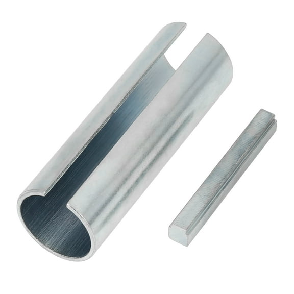 7/8" to 1" inch Engine Shaft Sleeve Adapter Kit with Step Key Silver Tone for Car