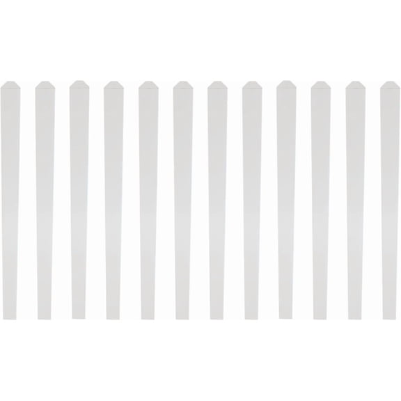 7/8" x 3" x 47-3/4" White Vinyl PVC Pickets Fence Parts (12)
