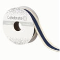thumbnail image 1 of Celebrate It 7/8'' x 5 yd. Navy and White Fringe Ribbon, 1 of 4