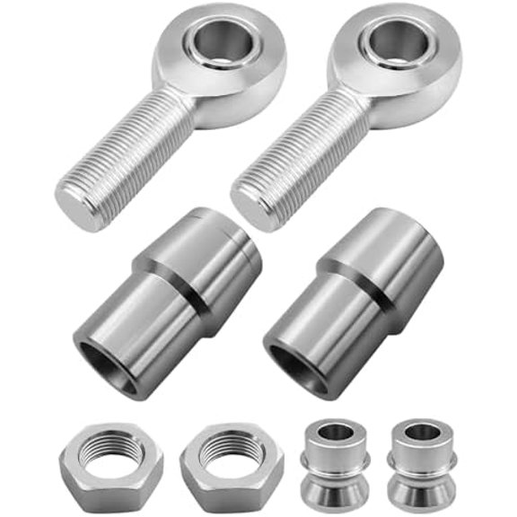7/8 x 7/8-14 Heim Joints Rod End Kit, Heim Joint w/ 7/8-1/2 HMS Spacers and Bung .120 Wall, Chromoly Left & Right Hand Thread Panhard Bar Kit for Steering Suspension Links Joints Traction Bars