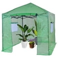 thumbnail image 1 of 7.8' x 7.8' Large Walk-in Greenhouse Waterproof PE Cover Portable Plant Gardening Green House with Steel Fram, 1 of 7
