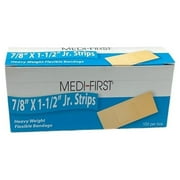 7/8x1 1/2 Flexible Fabric Bandages Heavy-Duty - 100/Box 1 BoxMedi-First