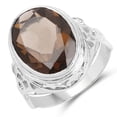 thumbnail image 1 of 7.80 ct. Genuine Smoky Quartz Sterling Silver Ring, 1 of 2