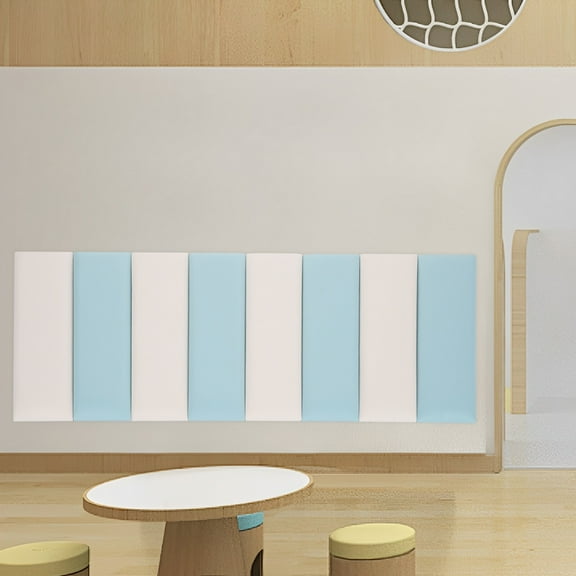 7.87*19.69 Modern Wall Mount Wall Panels Pack of 8 Self-Adhesive Wall Panel Anti-collision Wall Padding