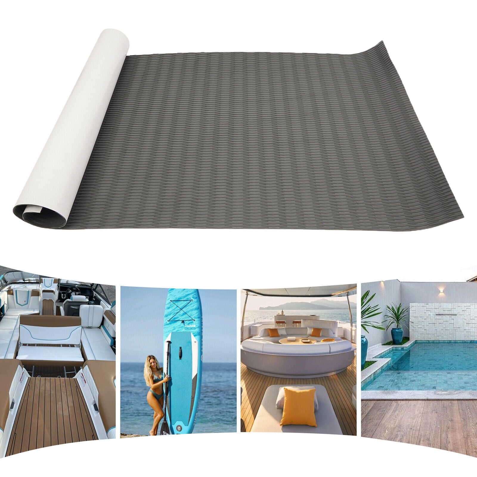 7.87*3.77ft Dark Grey Boat Flooring EVA Foam Anti-Slip Marine Flooring ...