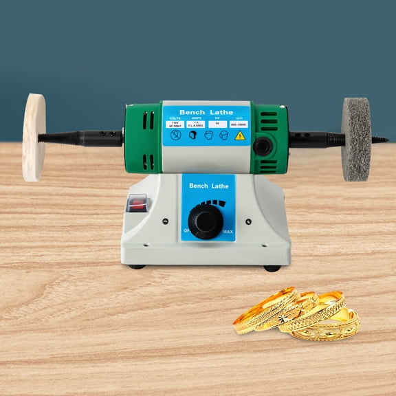 7.87*5.9inch Modern Mini Bench Lathe Polishing Machine Buffing Motor Jewelry Polisher Variable Speed
