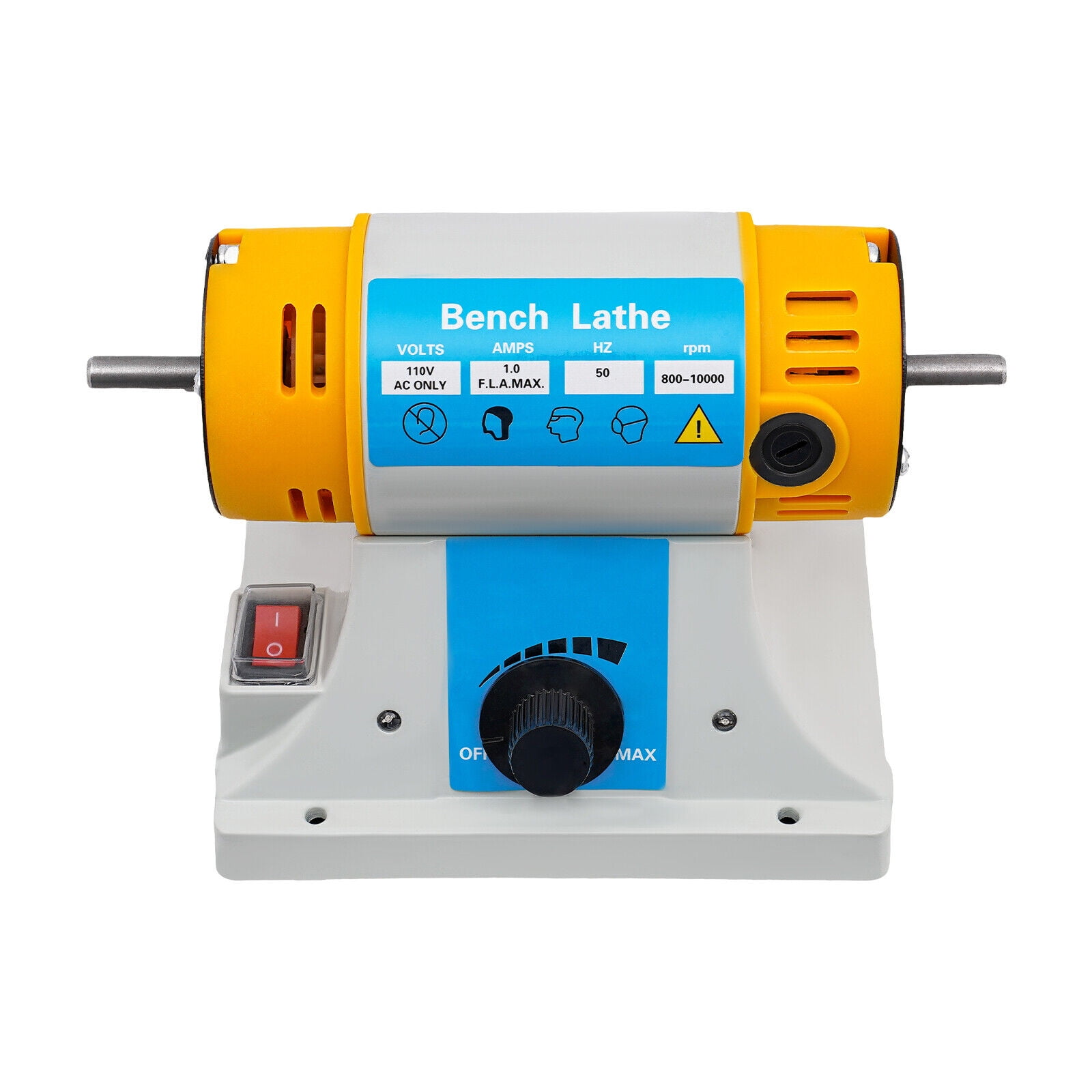 7.87*5.9inch Modern Yellow Jewelry Bench Polisher Bench Lathe Polishing Buffer Grinder Buffing Machine