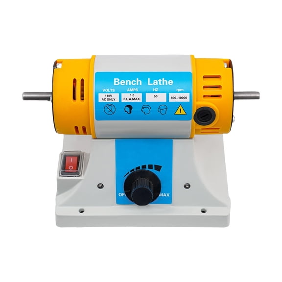 7.87*5.9inch Modern Yellow Jewelry Bench Polisher Bench Lathe Polishing Buffer Grinder Buffing Machine