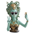 thumbnail image 1 of 7.87" Cute Selfie Medusa Decorative Bust Statue Mint Green Gold Resin Figurine Stable Base Tabletop Ornament Ideal for Desk Vanity Living Room Home Aesthetic Decoration, 1 of 6
