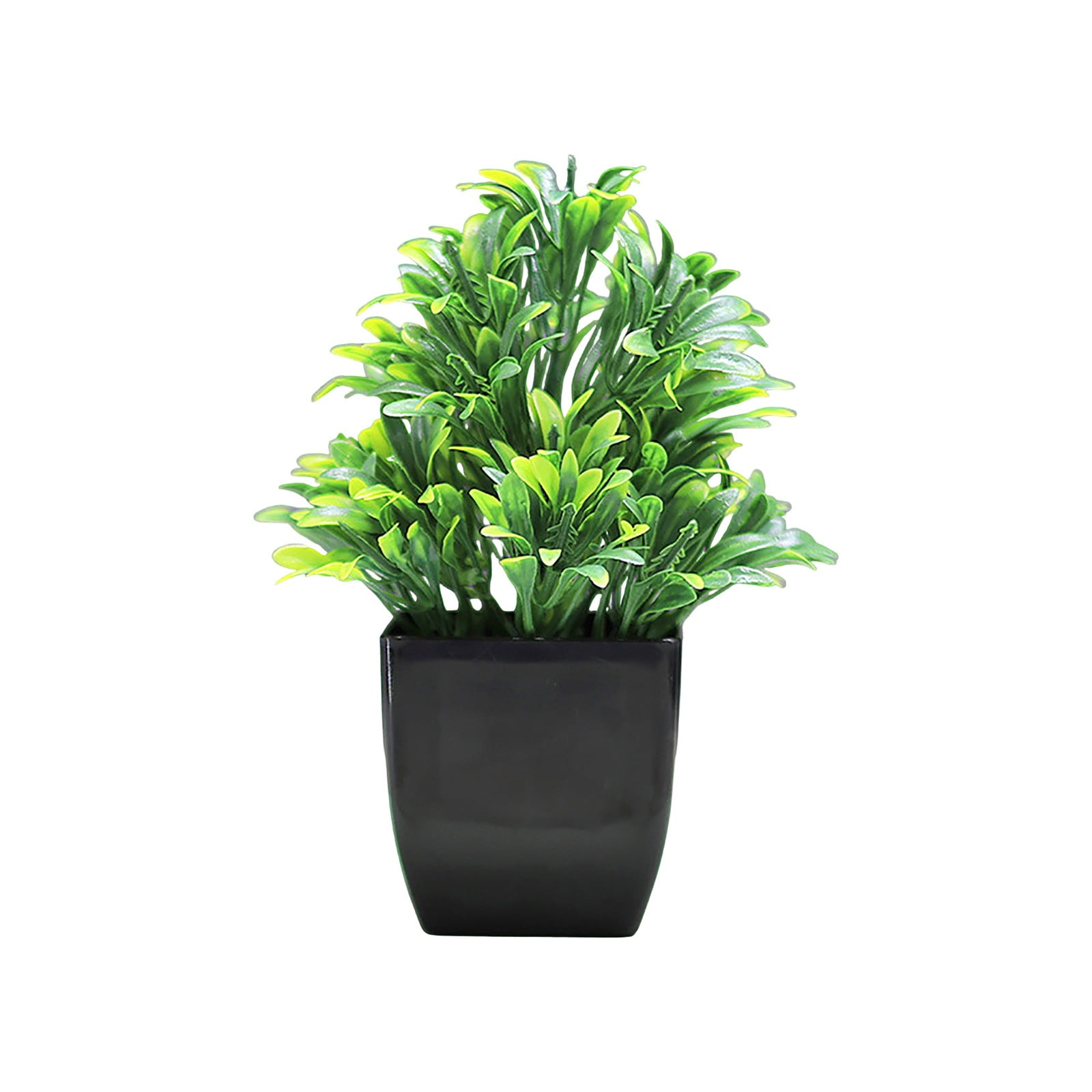 7.87" Faux Plants Potted Artificial Plants in Pot Green Bonsai with ...