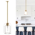 thumbnail image 1 of 7.87" Gold Crystal Pendant Light Fixture,Modern Kitchen Pendant Light Over Island,Indoor Crystal Mini Hanging Lighting for Kitchen Dining Room, 1 of 8