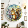 thumbnail image 1 of 7.87 Inch Acrylic Jigsaw Puzzle Suncatcher, Van Gogh Stained Glass Window Hanging Decor, With Chain for Home Garden Light Display Art, 1 of 6