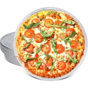 7.87 Inch Aluminum Pizza Pans, Disposable Round Foil Pizza Pan Trays, Oven & Freezer Safe Disposable Pizza Pan for Baking, Serving, Catering & Parties  10 Pack