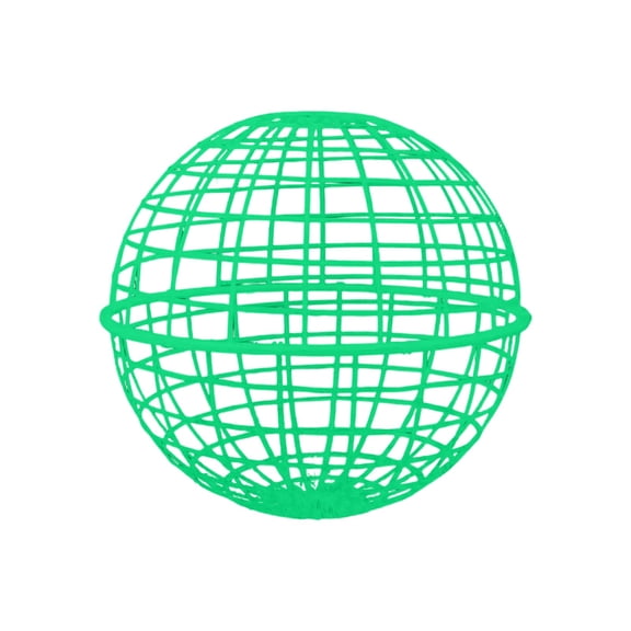 7.87 Inch Ball-Shaped Poultry Cage, Helps Protect Small Poultry, Lightweight for Backyard Free Ranging (Green)