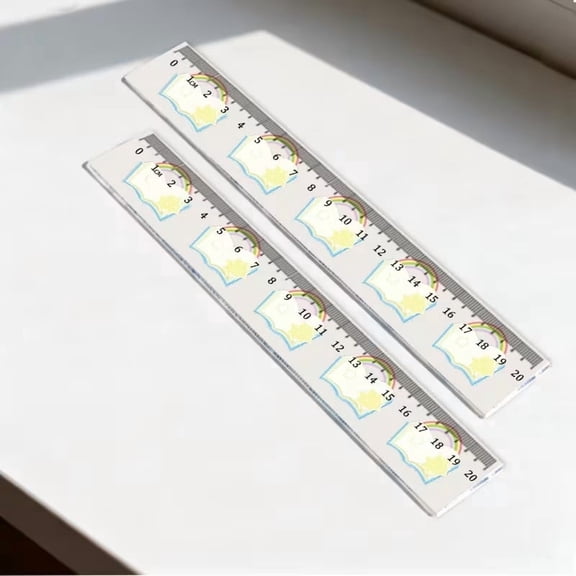 7.87-Inch Durable ABS Ruler - Precision Measuring Tool for Geometry, Drafting, and Crafting