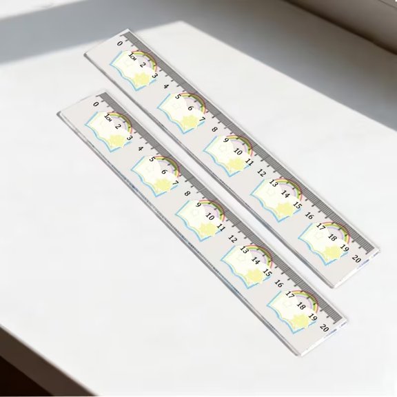 7.87-Inch Durable ABS Ruler - Precision Measuring Tool for Geometry and Drafting