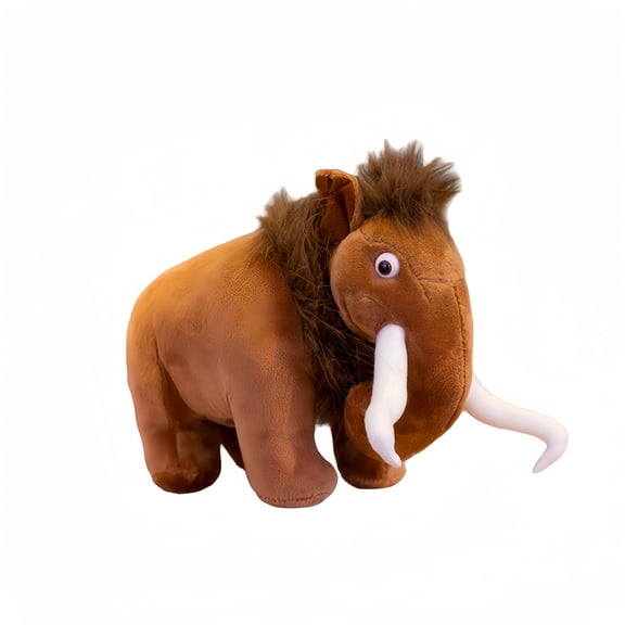 7.87 Inch Woolly Mammoth Stuffed Plush, Ice Age Animal Collectible Toy Gift