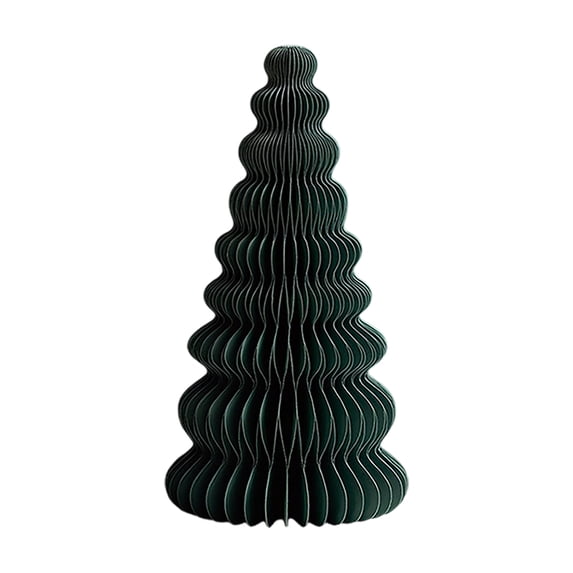 7.87" Nine-Layer Paper Origami Christmas Tree Honeycomb Tabletop Centerpiece Decoration for Holiday Party Desktop Ornament Festive Xmas Decor Ornament