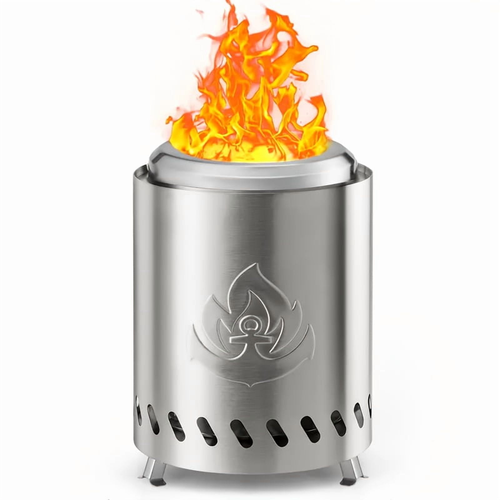 7.87" Portable Tabletop Fire Pit - Mini Outdoor Stove with Stand, Safe ...