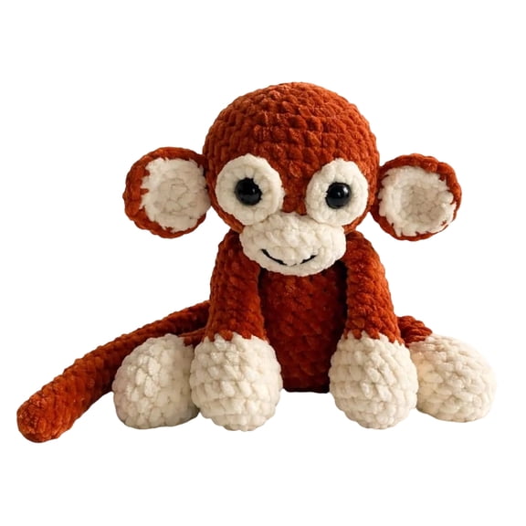 7.87" Punch Monkey Plushie Toy Long Arm Monkey Stuffed Animals Monkey for Gift And Nursery Decor Stress Reliever Soft Squeezable Toy