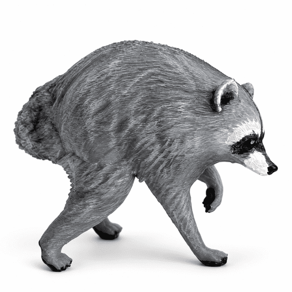 7.87" Realistic Raccoon Figurine, Woodland Animal Statue for Tabletop, Shelf and Home Decor, Wildlife Gift