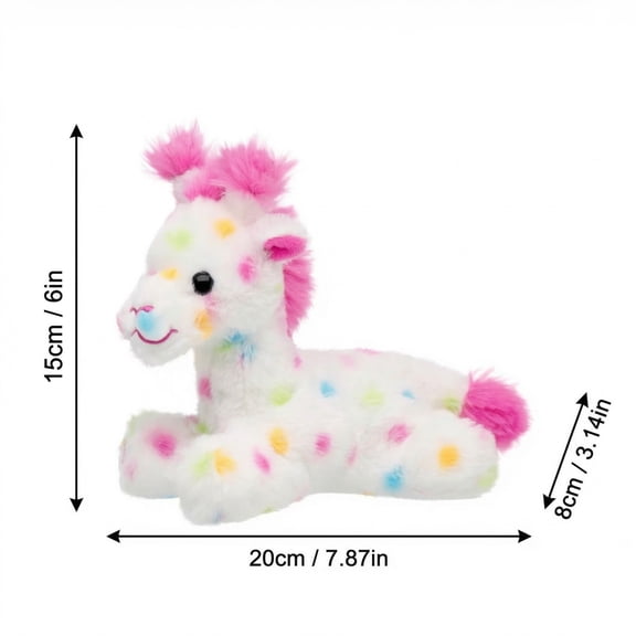 7.87" White Frosted Animal Cookie Sheep Plush Toys Adorable Soft Giraffe Stuffed Doll Perfect Valentine'S Day Gifts (1Pc)