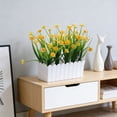 thumbnail image 1 of 7.87 x 3.15 x 3.15 in Plastic Fence Flower Pot Decorative White Planter Box for Indoor Outdoor Garden, Balcony Terrace Window Flower Box, Living Room Home Decoration, 1 of 6