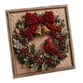 thumbnail image 1 of 7.87 x 7.87 in Christmas 3D Fabric Poke Art Kit for Adults, No-Sew DIY Textile Craft Project, Handmade Holiday Wall Decor for Beginners, 1 of 6
