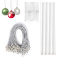 thumbnail image 1 of 7.87In Durable Silver Ribbon Strings Decorations,100Pcs Christmas Ornament Hangers String for Holiday,Xmas,Party Decorations, 1 of 6