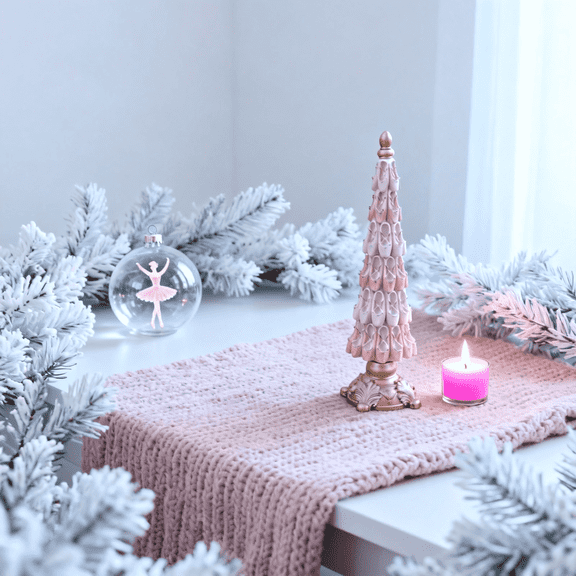 7.87in Ballerina Shoe Tree,Resin Christmas Tree Ornament, Tree Ballet Ornaments, Christmas Resin Ornament, for Holiday Decor Centerpiece, Ballerina Shoes Decoration