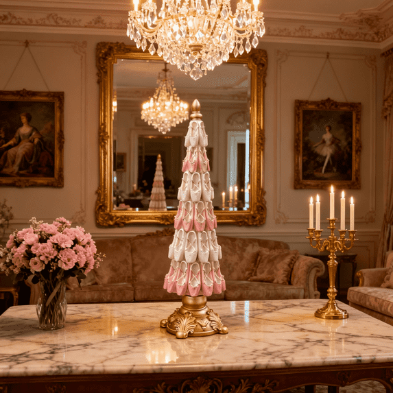 7.87in Ballerina Shoe Tree,Resin Christmas Tree Ornament, Tree Ballet Ornaments, Christmas Resin Ornament, for Holiday Decor Centerpiece, Ballerina Shoes Decoration Pinkaesthetic