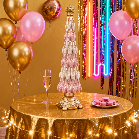 7.87in Ballerina Shoe Tree,Resin Christmas Tree Ornament, Tree Ballet Ornaments, Christmas Resin Ornament, for Holiday Decor Centerpiece, Ballerina Shoes Decoration Pinkaesthetic