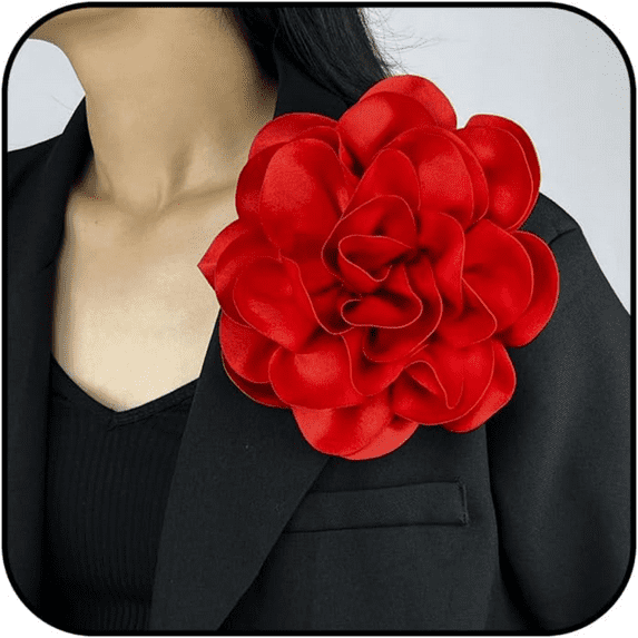 7.87in Brooch Extra Large Rose Flower for Women Dress/Clothes Accessories at Wedding/Party