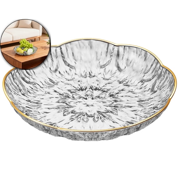 7.87in Square Plastic Fruit Plate – Lightweight & Unbreakable Snack Tray for Coffee Table, Living Room, Parties & Outdoor Use – Glossy Decorative Candy Dish
