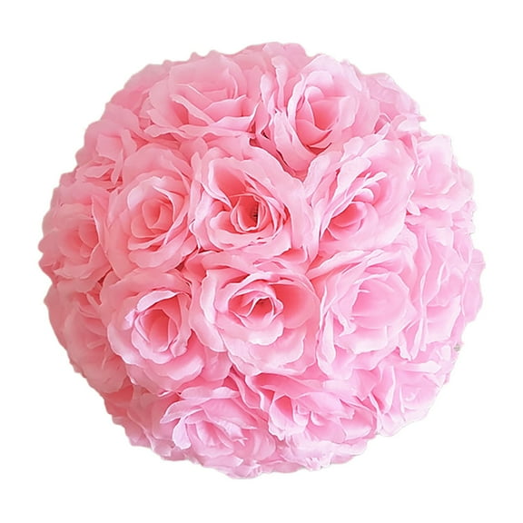 7.87inch Artificial Rose Satin Pomander, Kissing Balls, Rose Ball Decoration, Artificial Flower Ball, Centerpieces Decor, Artificial Rose Arrangement, Hanging Floral Ball, Decorative Rose Ball