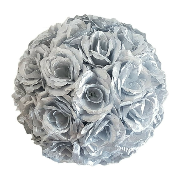 7.87inch Artificial Rose Satin Pomander, Kissing Balls, Rose Ball Decoration, Artificial Flower Ball, Centerpieces Decor, Artificial Rose Arrangement, Hanging Floral Ball, Decorative Rose Ball