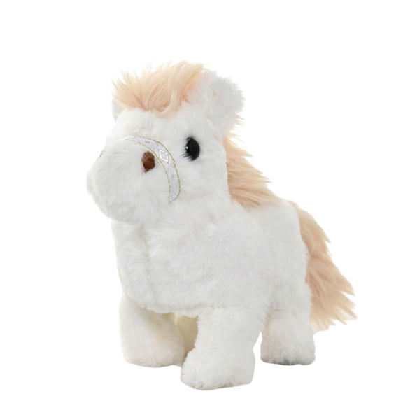 7.87inch Electric Pony Plush Toy, Interactive Realistic & Cute Stuffed Pony, Motorized Animal Pet for Educational Play and Bonding