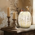 thumbnail image 1 of 7.88 Inch Artificial Foam Pumpkin for Halloween and Fall Home Decor - Lightweight Fake Decorative Pumpkin for Tabletop and Mantel Displays, 1 of 9