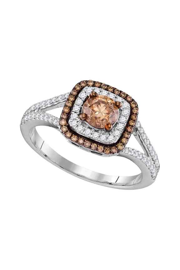 7/8CTW-DIA FASHION BROWN RING