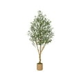thumbnail image 1 of 7/8FT Tall Olive Trees Artificial with Planter, Realistic Large Silk Olive Tree Faux, Artificial Plants with Natural Wood Trunk and Fruits for Home Office Decor, 1 of 7