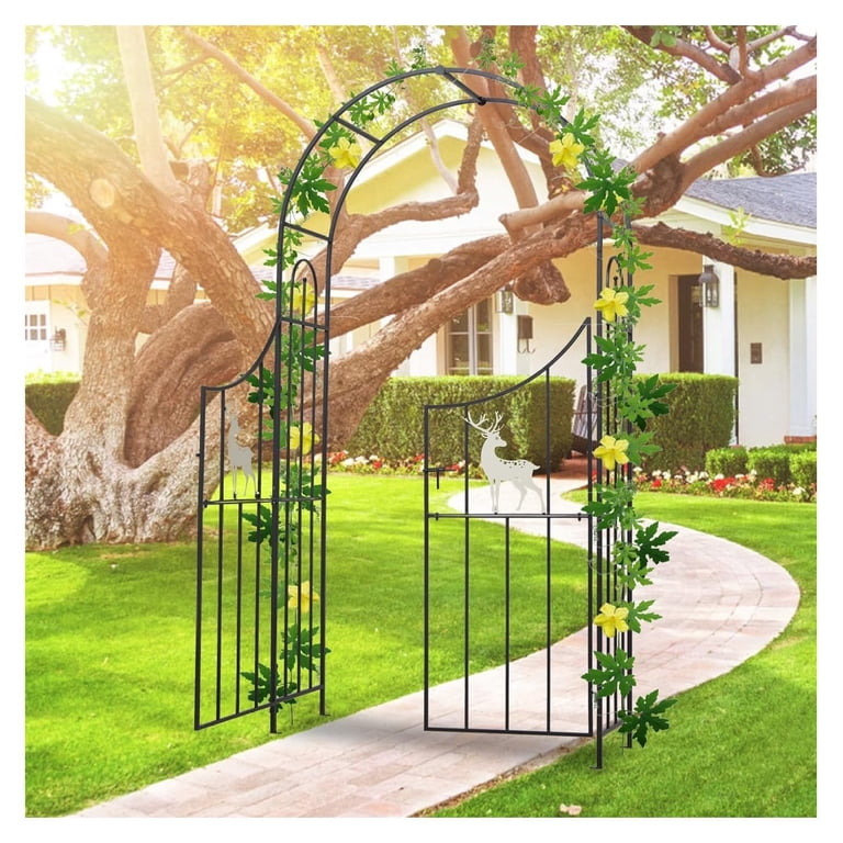 Garden Trellis For Climbing Plants UNHO Heavy Duty Metal Garden Arch ...