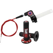 7/8Inch-22mm Twist Throttle Handle Grip with Cable, Twist Throttle Cable Accelerator Handle Grip Kit, Replacement for 50-250CC 4-Stroke Dirt Bike Mini Bike