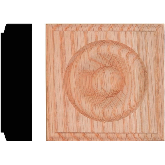 Oak 7/8" x 3-1/4" Rosette