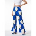 thumbnail image 1 of Girls Wide Leg Flared Pants, Digital Print Casual Trousers, Bell Bottom Style Kids Clothing for Ages 4-13, Spring Summer Outfit, 1 of 6