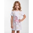 thumbnail image 1 of Kids Fashion Short Sleeve Dress Slim-Fit Round Neck Casual Dresses for Girls Tween Girls Age 8-13 Pockets, 1 of 6