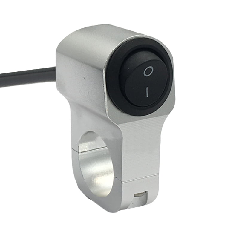 7/8in Aluminum Alloy 12V Motorcycle Headlight ON/OFF Switch Spotlight ...