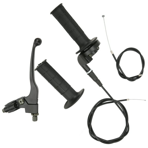 7/8in Throttle Brake Handle Cable Kit Black Matte Texture Replacement for 50cc 90cc 110cc 125c 4 Stroke Dirt Bike