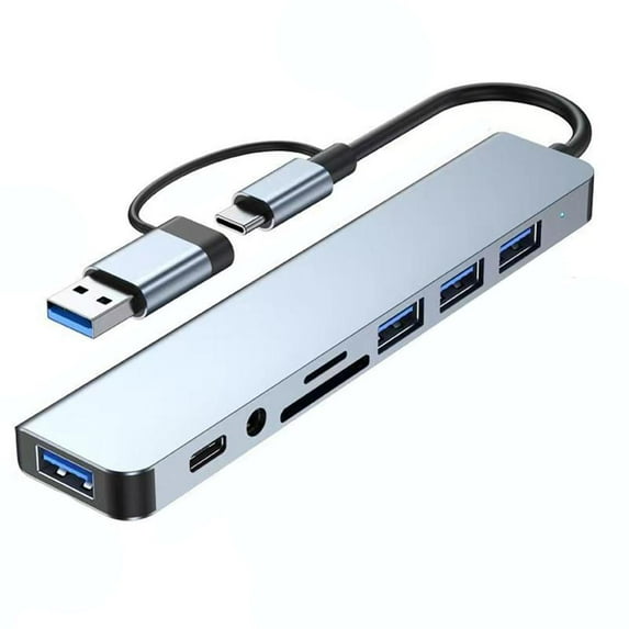 7/8in1 Ports USB A Type C Hub Concentrator Docking Multi 0 Station New 3 A6F5