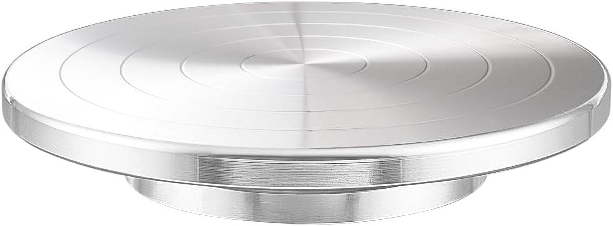 7.8inch Pottery Turntable Wheel Aluminium Ceramics Pottery Tool with Double Ball Bearing for Painting Pottery Ceramics Artists and Displaying Items Silver DIY