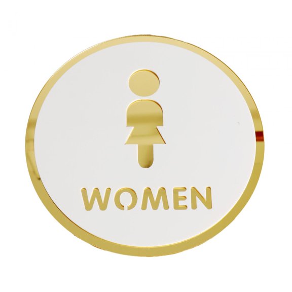 7.8inch Toilet Sign Acrylic Restroom Identification Sign Bathroom Symbols Accessory for Shopping Centers,coffee Shops Sturdy , Style A